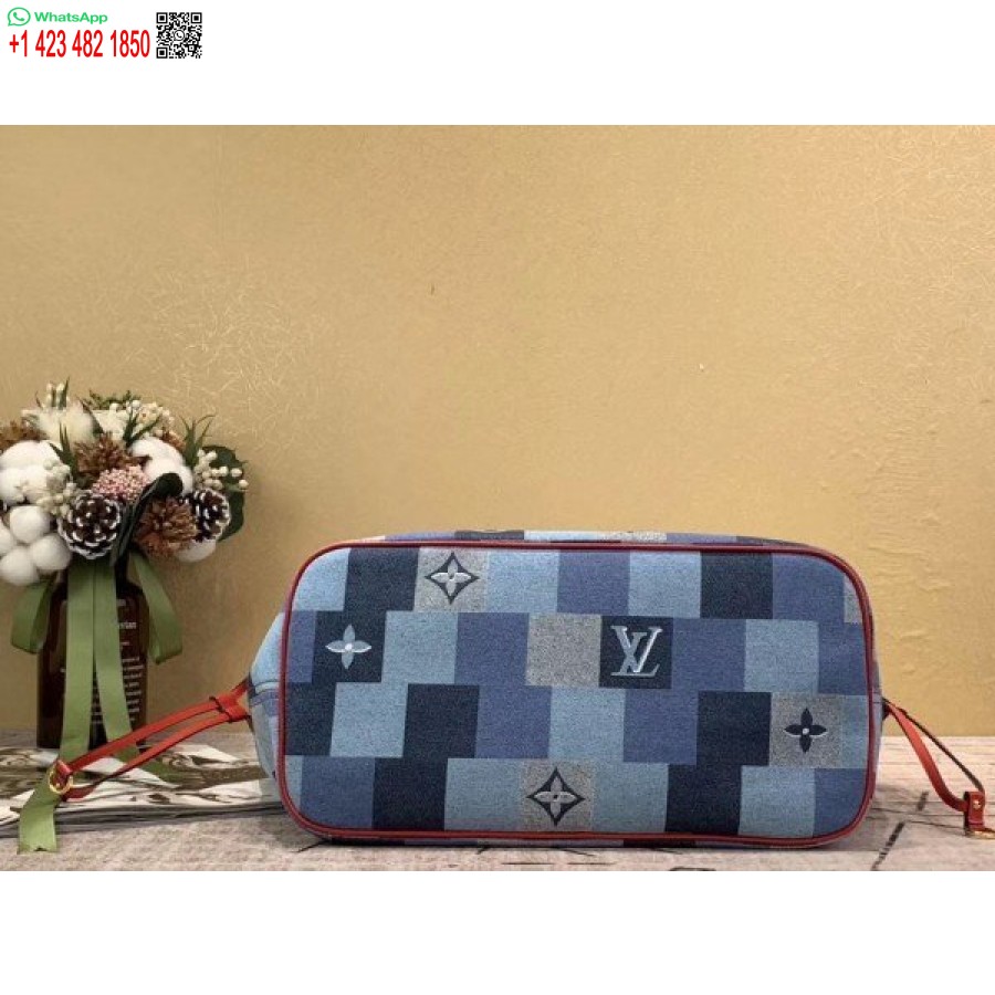 Réplica Louis Vuitton Neverfull Mm Bag Monograma Denim M44981 Blv480