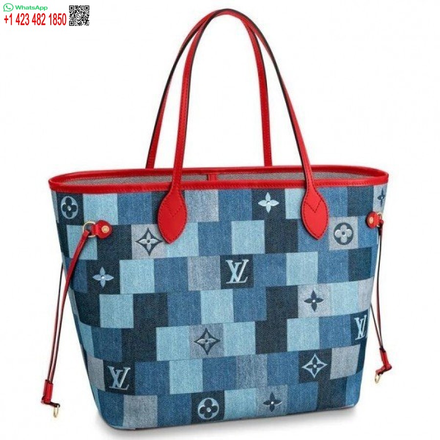 Replica Borsa Louis Vuitton Neverfull Mm Monogramma Denim M44981 Blv480