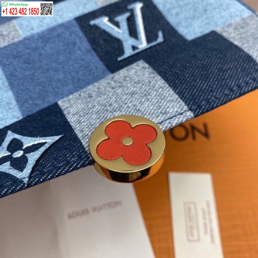 Replika Peňaženky Louis Vuitton Flore Chain Monogram Denim M69036 Blv477