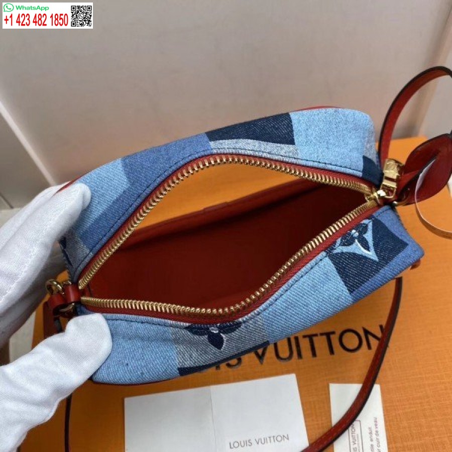 Réplica Louis Vuitton Bolsa De Praia Monograma Jeans M68765 Blv475