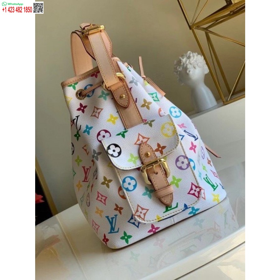 Точная копия сумки Louis Vuitton Petit Noe с монограммой, разноцветная M42229 Blv589