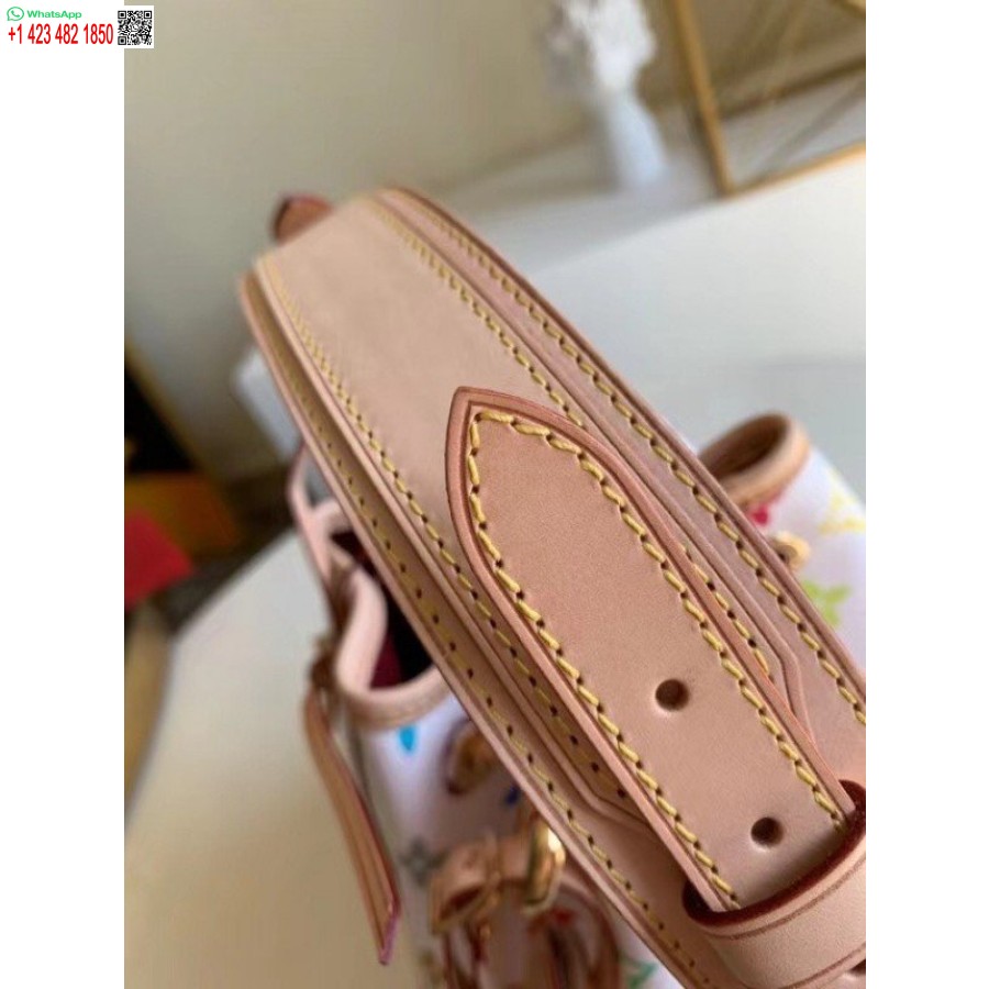 Точная копия сумки Louis Vuitton Petit Noe с монограммой, разноцветная M42229 Blv589