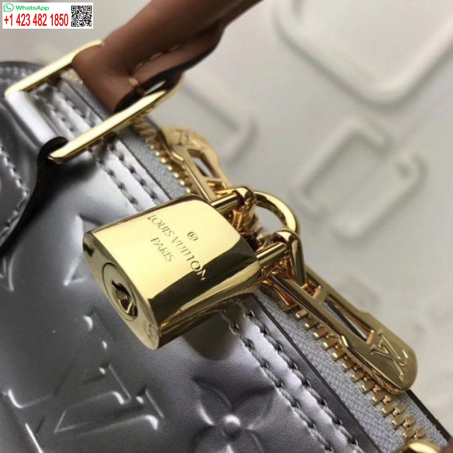Replica Louis Vuitton Silver Alma Bb Monogram Vernis M90484 Blv613