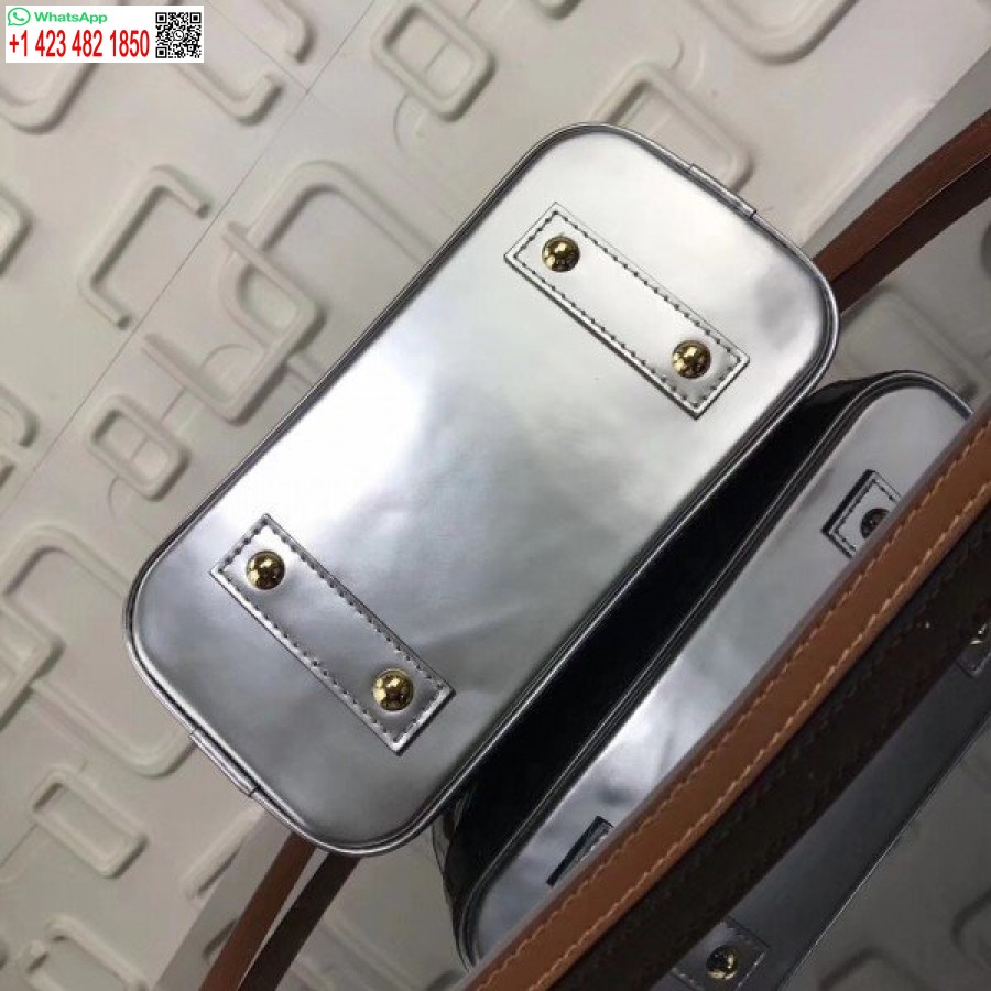 Replica Louis Vuitton Silver Alma Bb Monogram Vernis M90484 Blv613