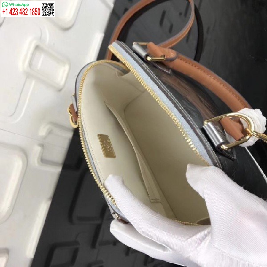 Replica Louis Vuitton Silver Alma Bb Monogram Vernis M90484 Blv613