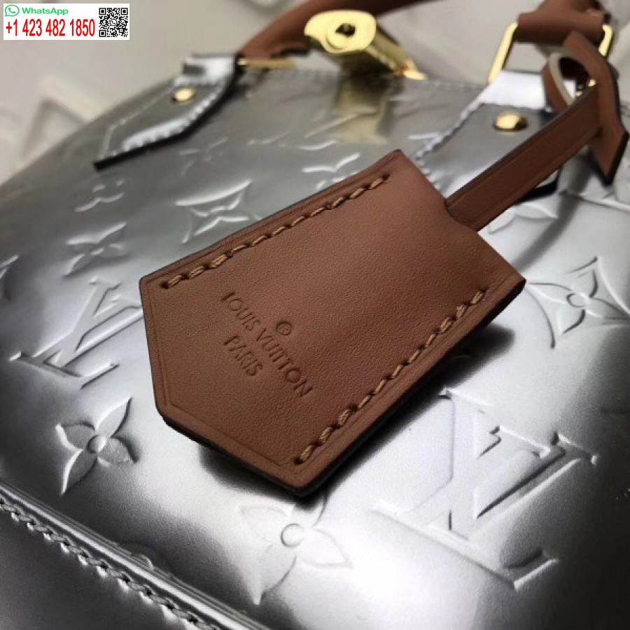 Replica Louis Vuitton Silver Alma Bb Monogram Vernis M90484 Blv613