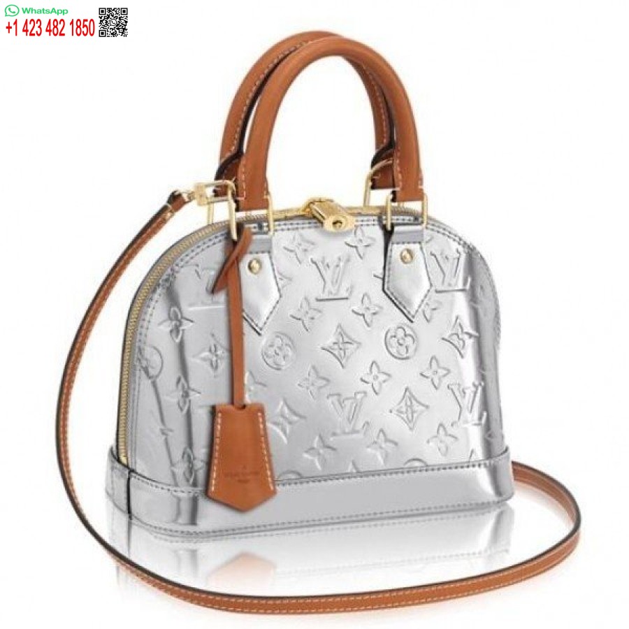 Replica Louis Vuitton Argento Alma Bb Monogramma Vernis M90484 Blv613