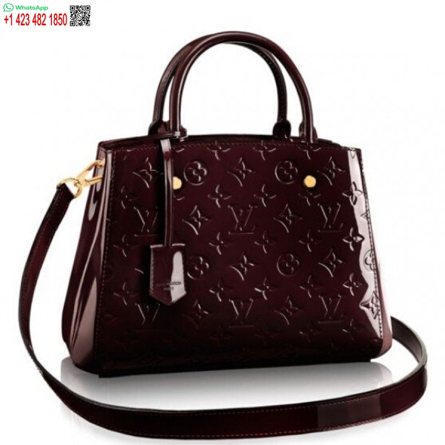 Replica Borsa Louis Vuitton Montaigne Bb Monogramma Vernis M50403 Blv607