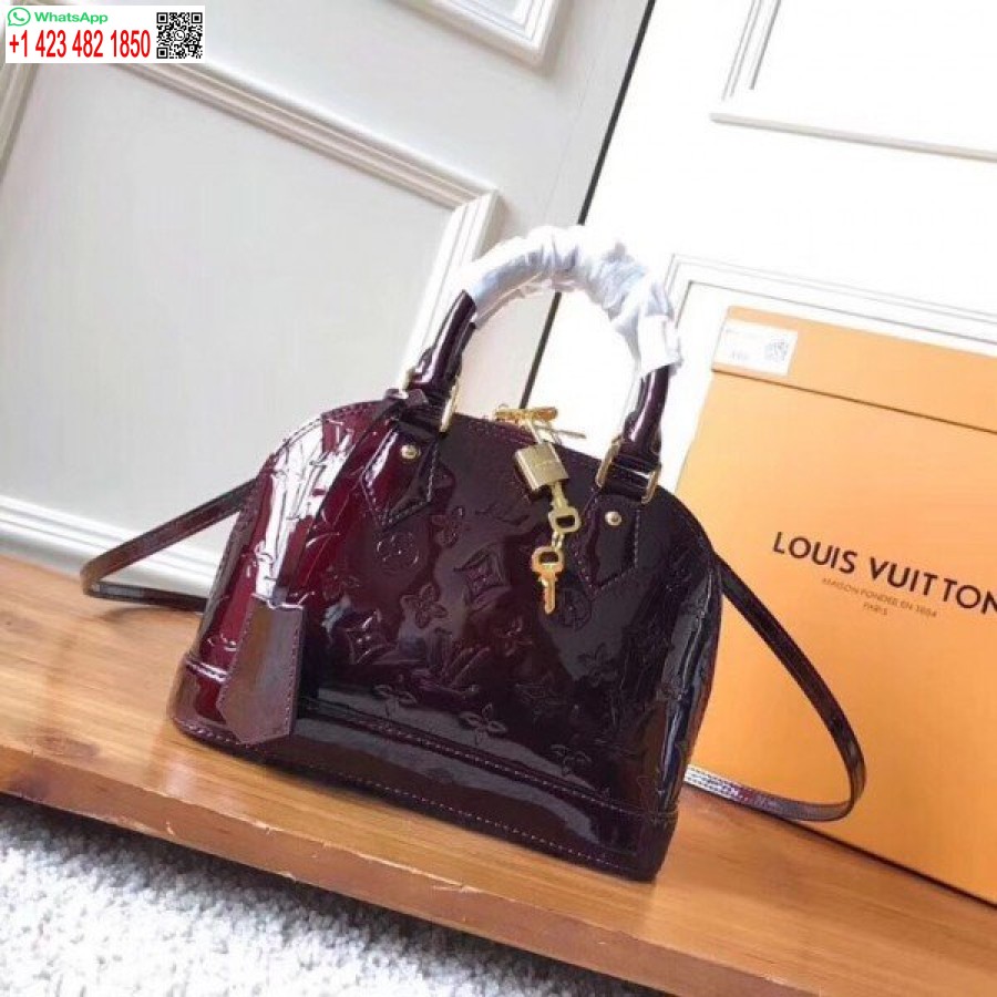 Replika Louis Vuitton Alma Bb Táska Monogram Vernis M91678 Blv612