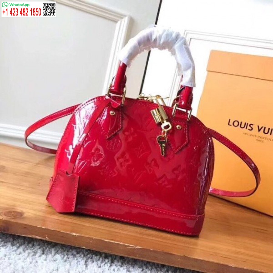 Replika Louis Vuitton Alma Bb Bag Monogram Vernis M90174 Blv614