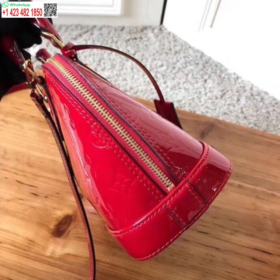Replika Louis Vuitton Alma Bb Bag Monogram Vernis M90174 Blv614