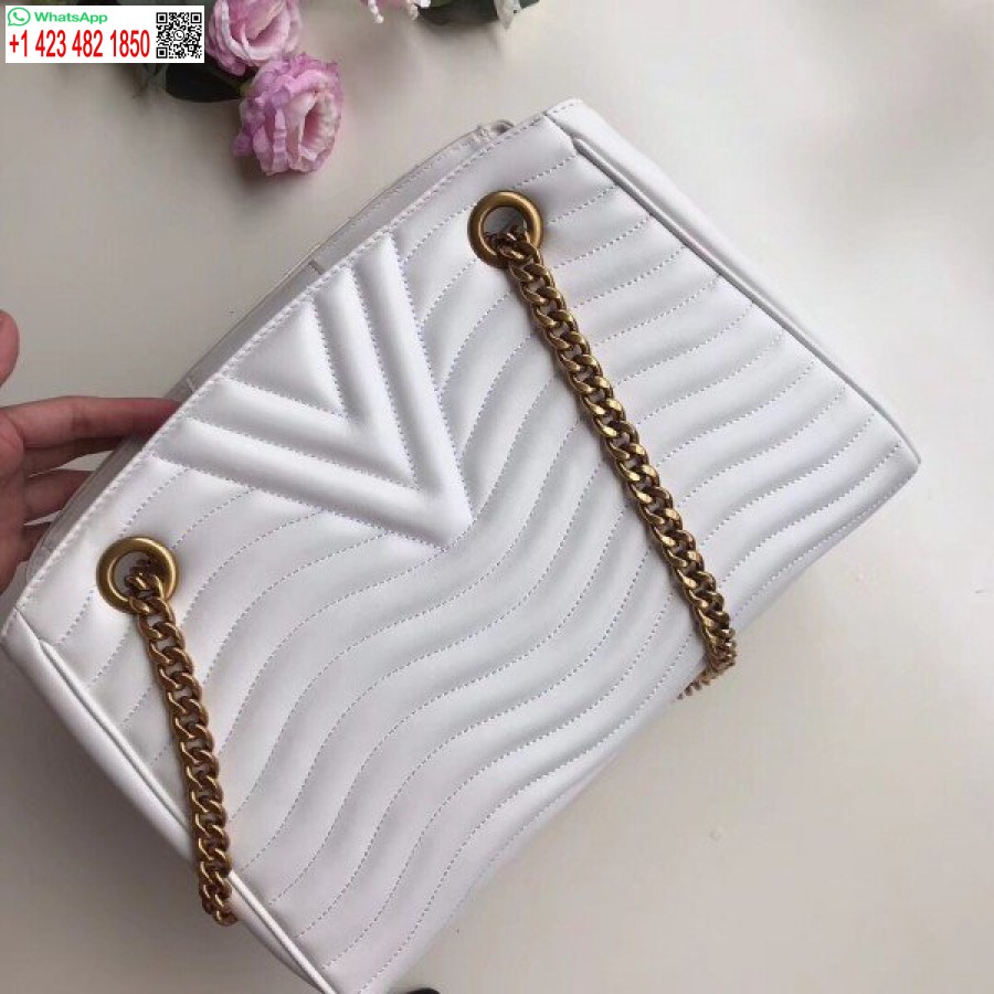Replica Louis Vuitton Borsa Bianca Con Catena New Wave M51978 Blv649