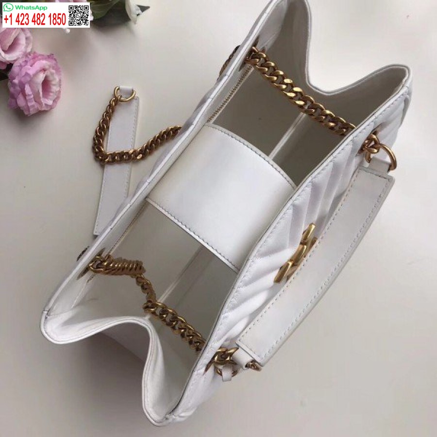 Replica Louis Vuitton Borsa Bianca Con Catena New Wave M51978 Blv649