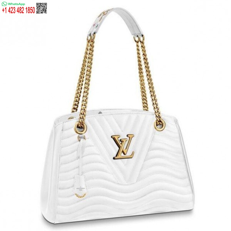 Replica Louis Vuitton Borsa Bianca Con Catena New Wave M51978 Blv649