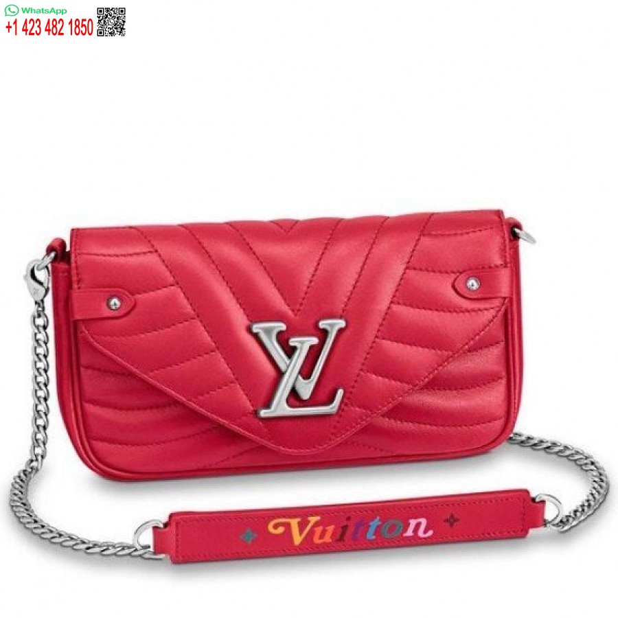 Replica Louis Vuitton Pochette Rossa Con Catena New Wave M63956 Blv622