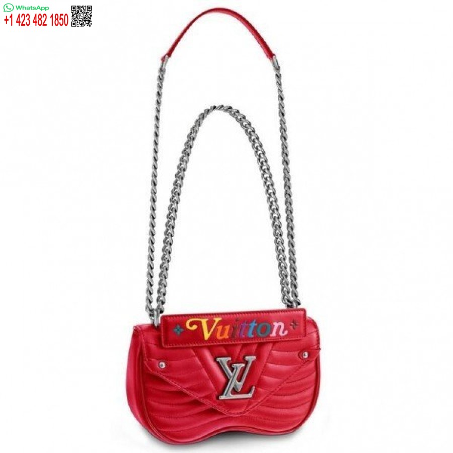Replika Louis Vuitton Red New Wave Grandinės Krepšys Pm M51930 Blv645