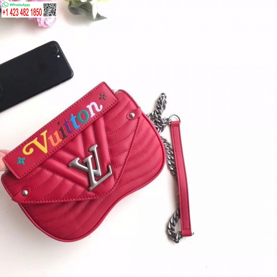 Replika Louis Vuitton Red New Wave Grandinės Krepšys Pm M51930 Blv645
