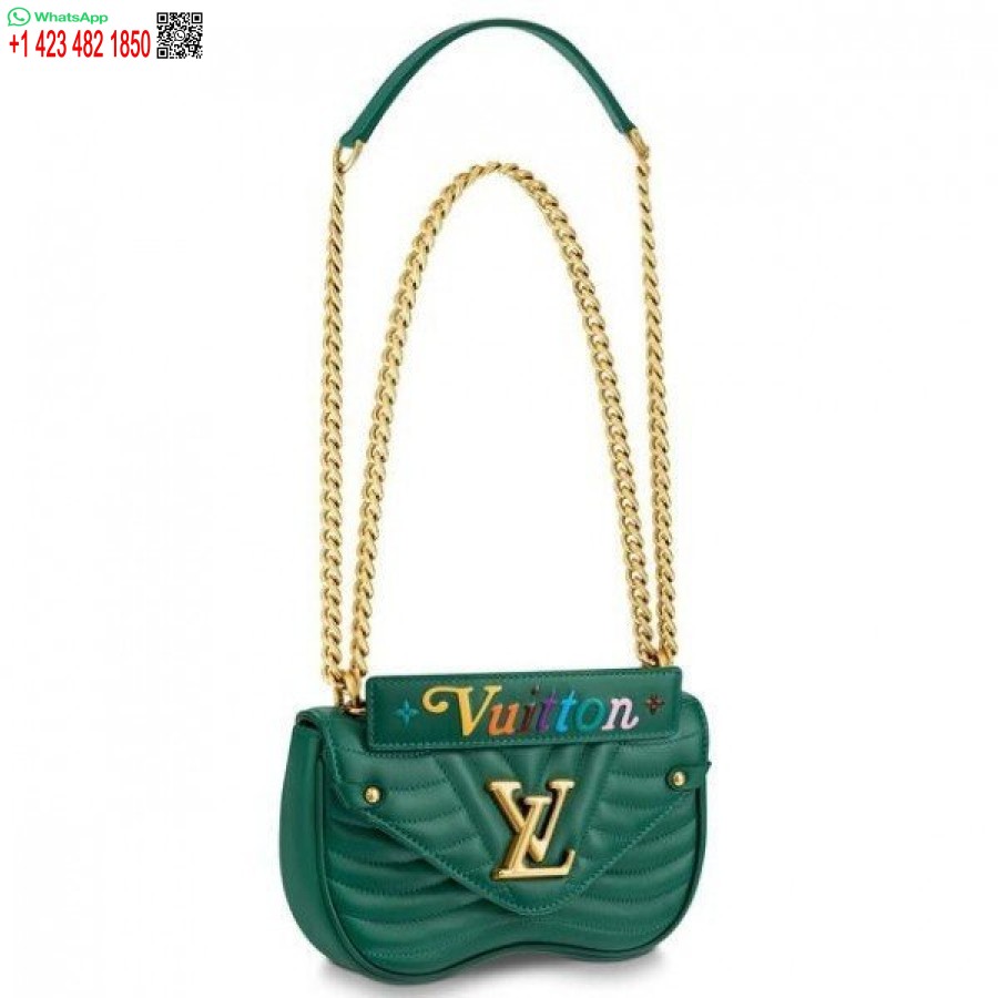 çoğaltma Louis Vuitton Yeşil Yeni Dalga Zincir çanta Pm M55021 Blv657