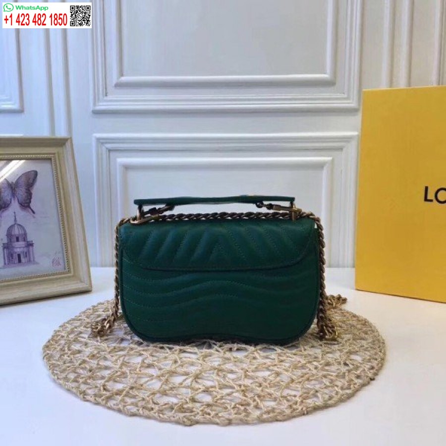 çoğaltma Louis Vuitton Yeşil Yeni Dalga Zincir çanta Pm M55021 Blv657