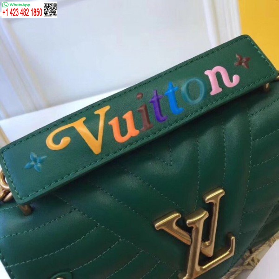 çoğaltma Louis Vuitton Yeşil Yeni Dalga Zincir çanta Pm M55021 Blv657