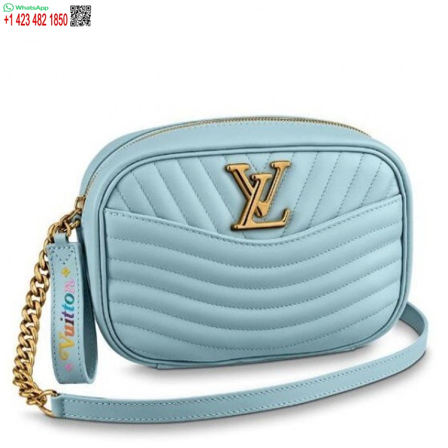 Borsa Fotografica Replica Louis Vuitton Blu Porcellana New Wave M55329 Blv635