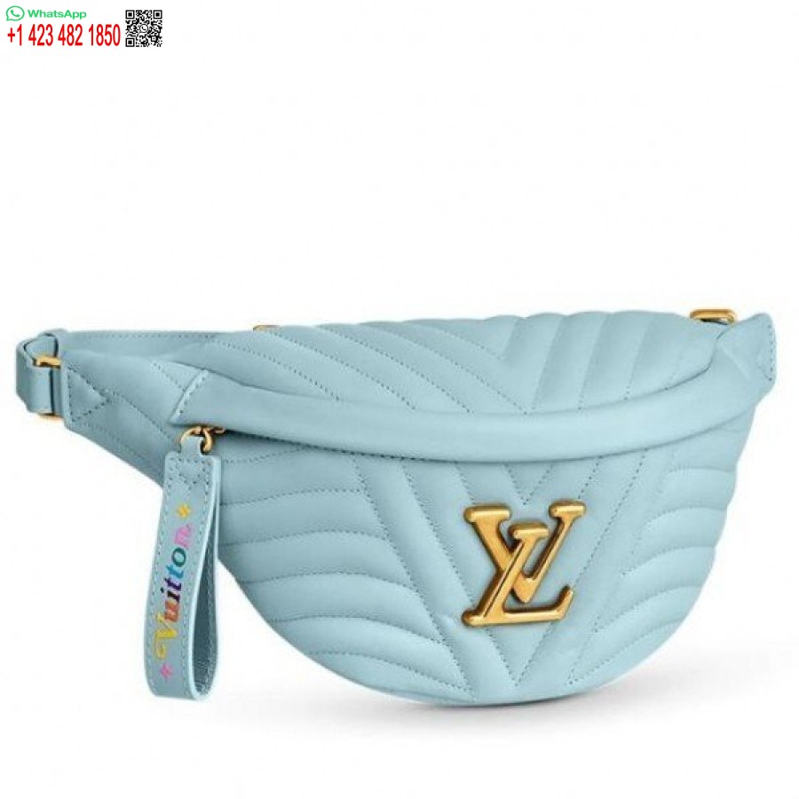 çoğaltma Louis Vuitton Bleu Porselen Yeni Dalga Bel çantası M55331 Blv633