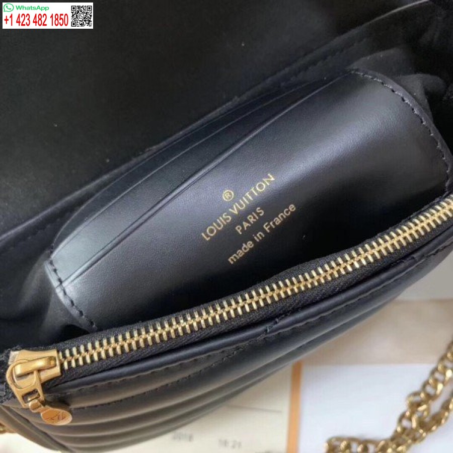 Replica Louis Vuitton Black New Wave Chain Pochette M63929 BLV623