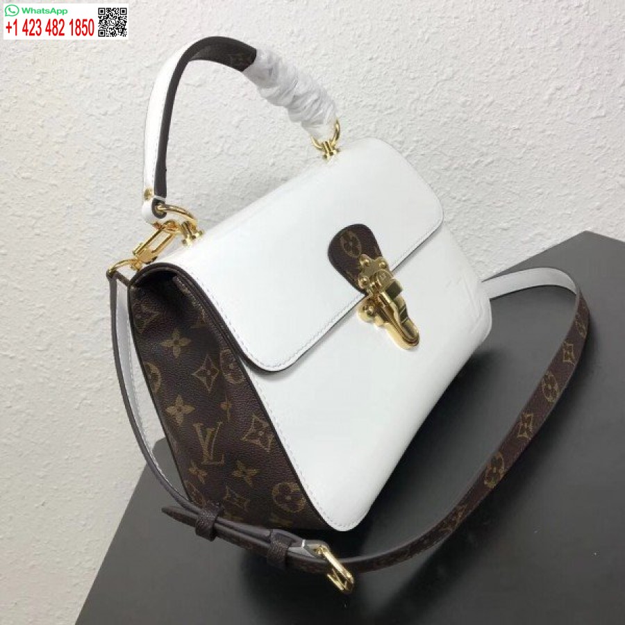 реплика Louis Vuitton бяла чанта от черешово дърво лачена кожа M53352 Blv661