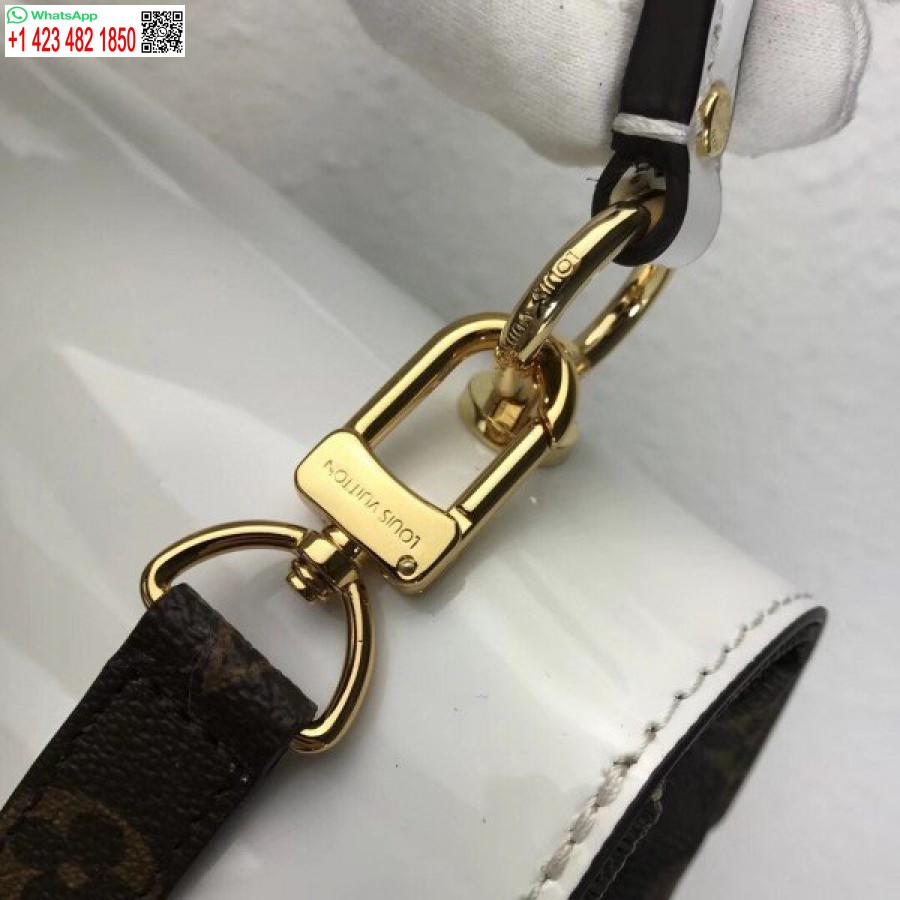 реплика Louis Vuitton бяла чанта от черешово дърво лачена кожа M53352 Blv661