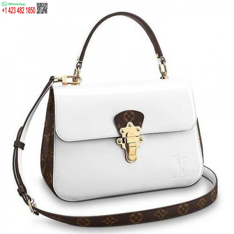 Kopi Louis Vuitton Hvit Kirsebærtre Veske Patentskinn M53352 Blv661