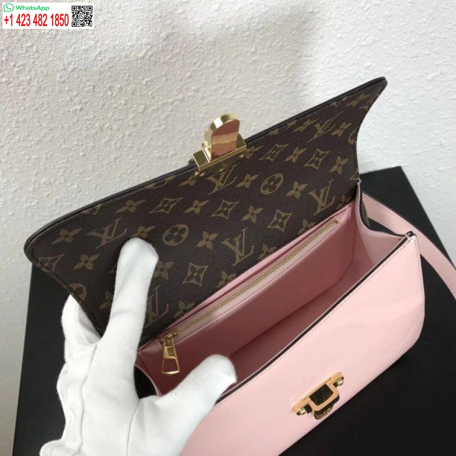 Replika Louis Vuitton Růžová Taška Z Třešňového Dřeva Lakovaná Kůže M53355 Blv663