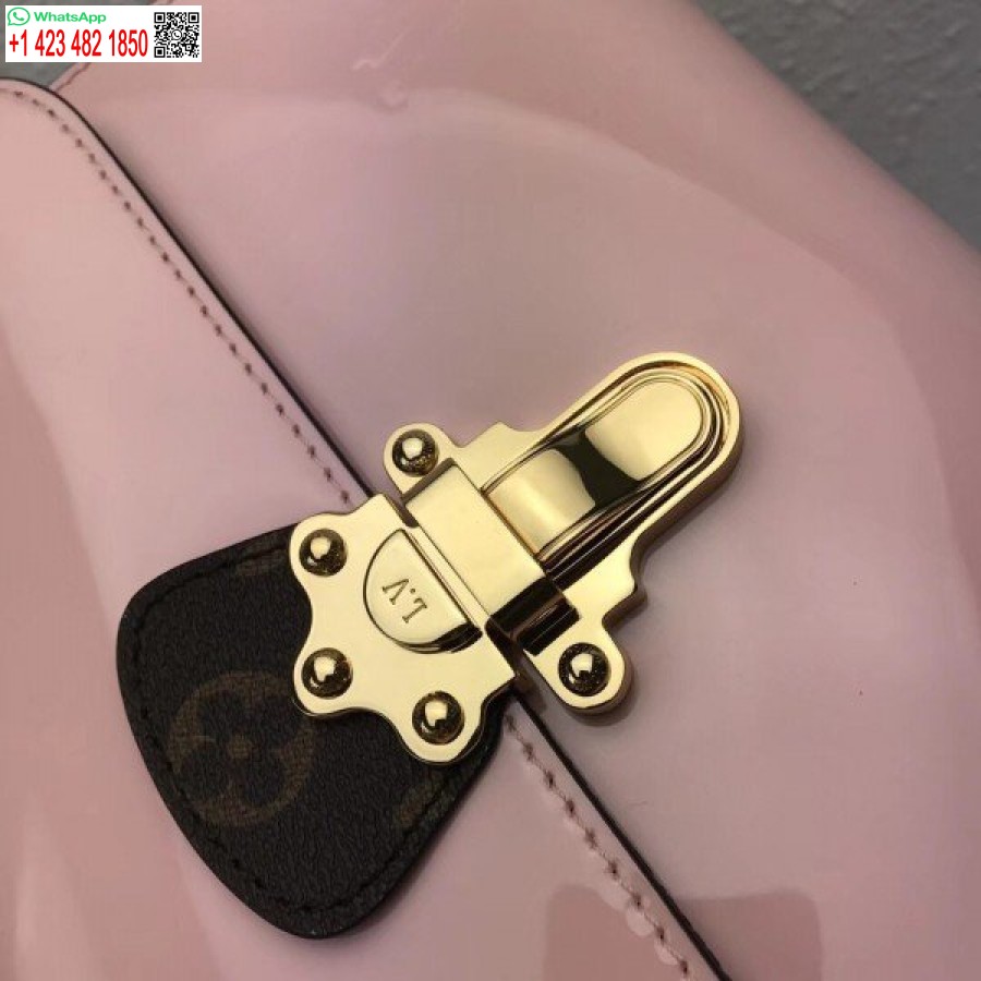 Replika Louis Vuitton Růžová Taška Z Třešňového Dřeva Lakovaná Kůže M53355 Blv663