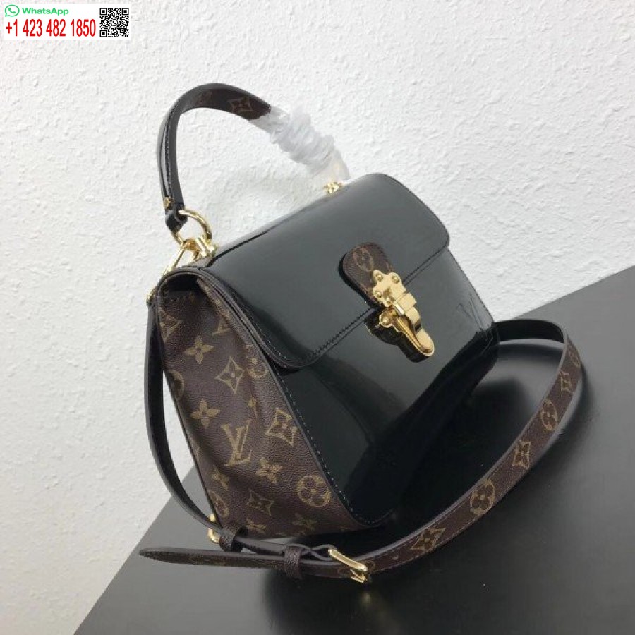 Réplique Louis Vuitton Noir Sac Cherrywood Cuir Verni M53353 Blv662