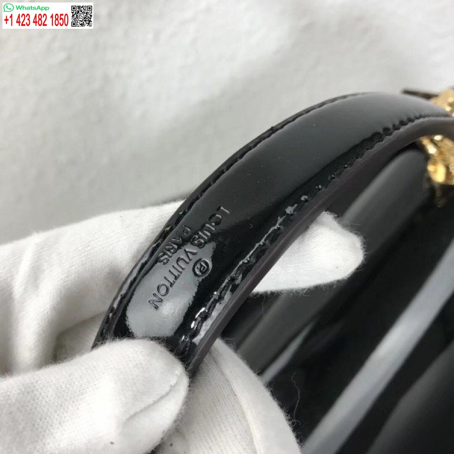 Réplique Louis Vuitton Noir Sac Cherrywood Cuir Verni M53353 Blv662