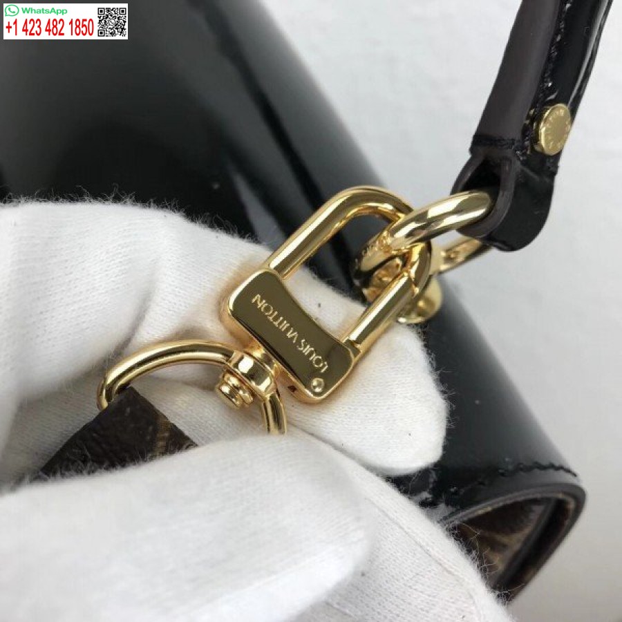 Réplique Louis Vuitton Noir Sac Cherrywood Cuir Verni M53353 Blv662