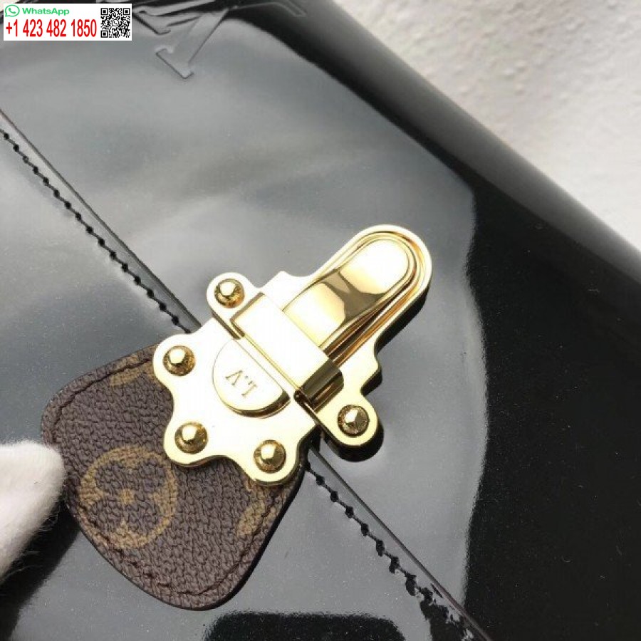 Réplique Louis Vuitton Noir Sac Cherrywood Cuir Verni M53353 Blv662
