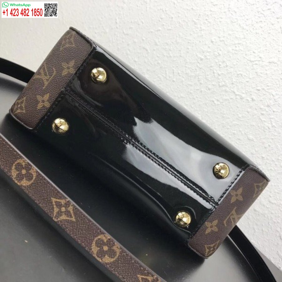 Réplique Louis Vuitton Noir Sac Cherrywood Cuir Verni M53353 Blv662