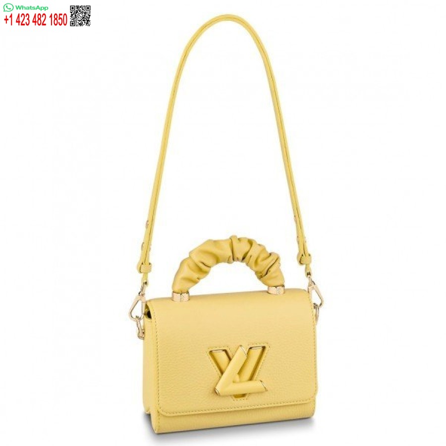 Replica Borsa Louis Vuitton Twist Pm In Pelle Di Taurillon Gialla M58571 Blv713