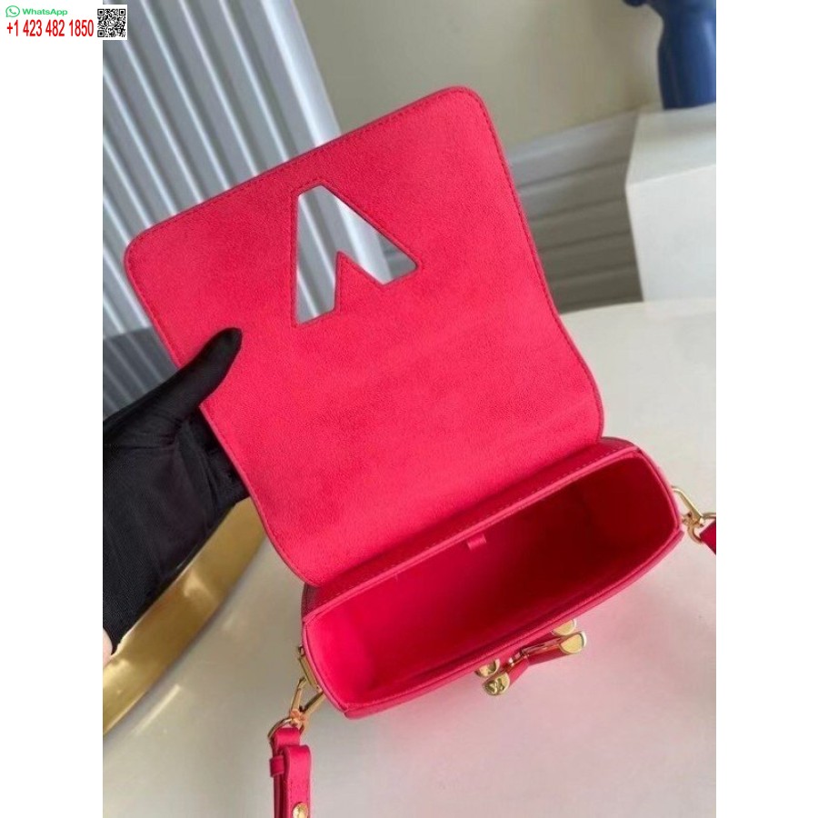 Replică Geantă Louis Vuitton Twist Pm Din Piele Taurillon Rose M58691 Blv715