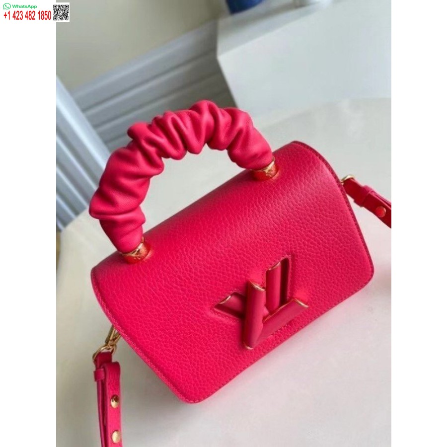 Replică Geantă Louis Vuitton Twist Pm Din Piele Taurillon Rose M58691 Blv715