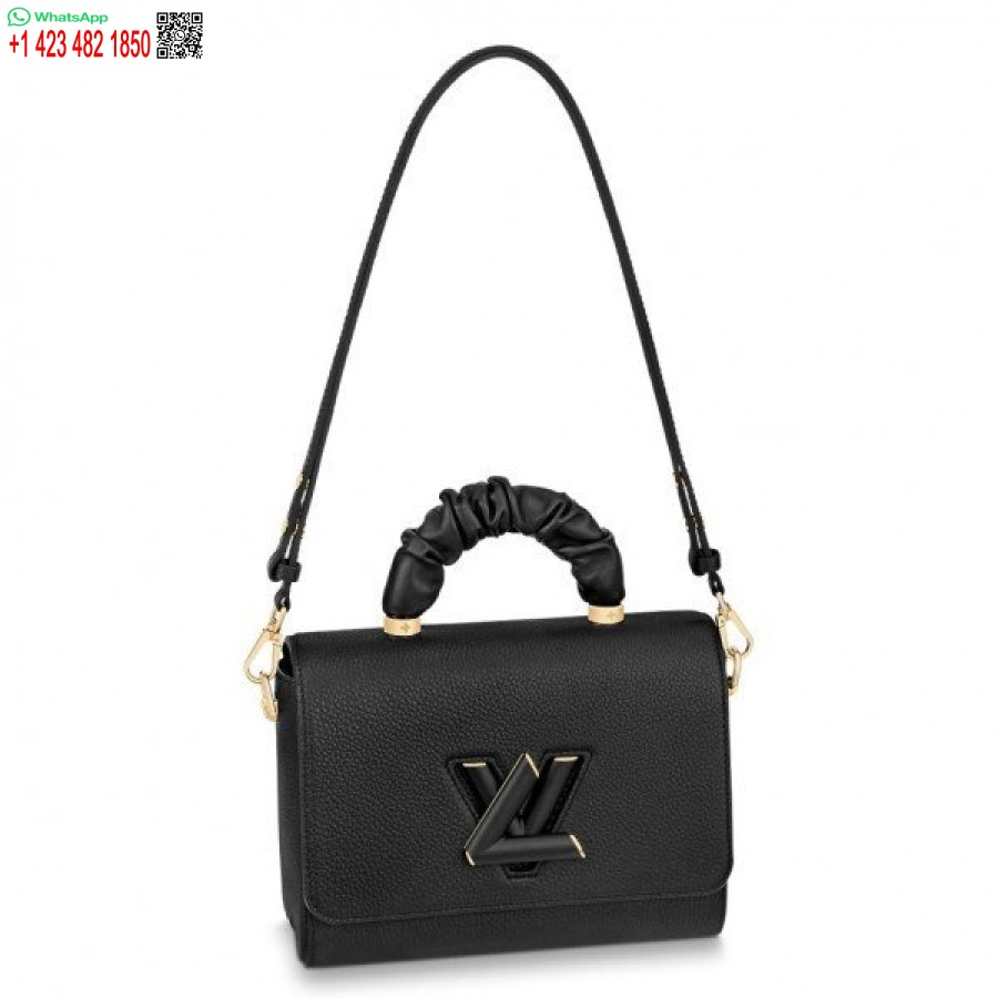 Replica Borsa Louis Vuitton Twist Mm In Pelle Di Taurillon Nera M58688 Blv714