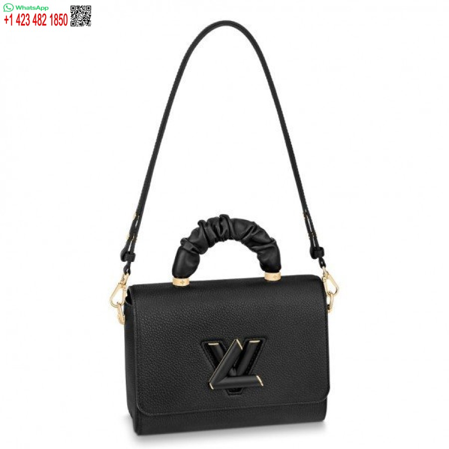 Replica Louis Vuitton Twist Mm Tas In Zwart Taurillon Leer M58688 Blv714