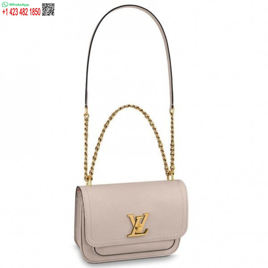 Replica Louis Vuitton Lockme-ketting Pm-tas In Grijs Leer M57072 Blv683