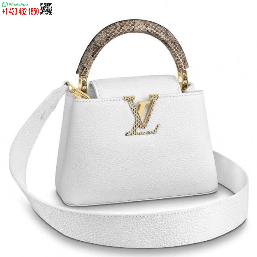 Replika Louis Vuitton Capucines Mini S Rukojetí Z Hadí Kůže Ayers M56399 Blv686