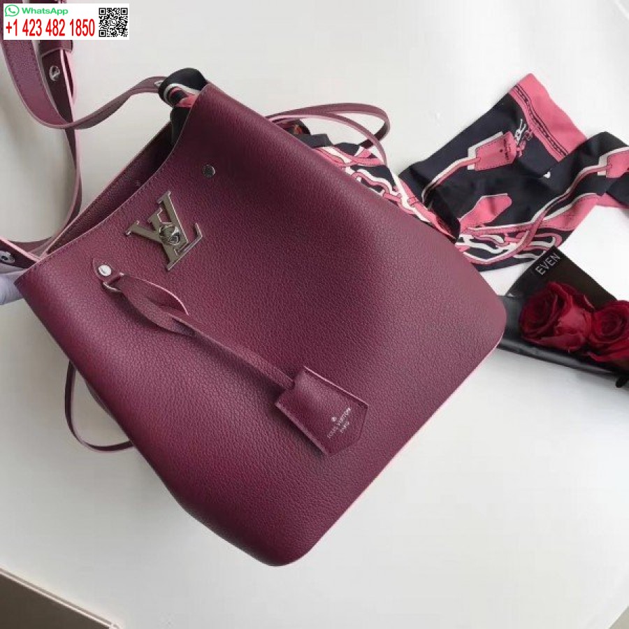 Réplique Louis Vuitton Sac Seau Lockme Bordeaux M54680 Blv761
