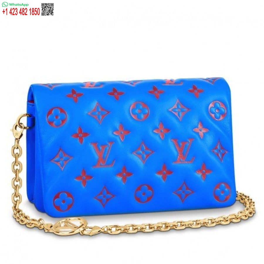 Replica Borsa Louis Vuitton Blu Coussin Pochette M80743 Blv708