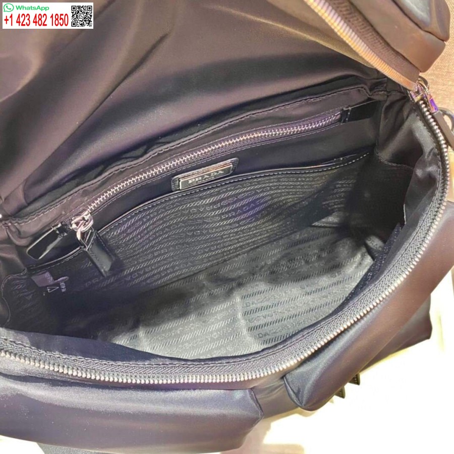 Replica Prada Signaux Nylon Ja Nahka Hobo Laukku 1bc160 Musta