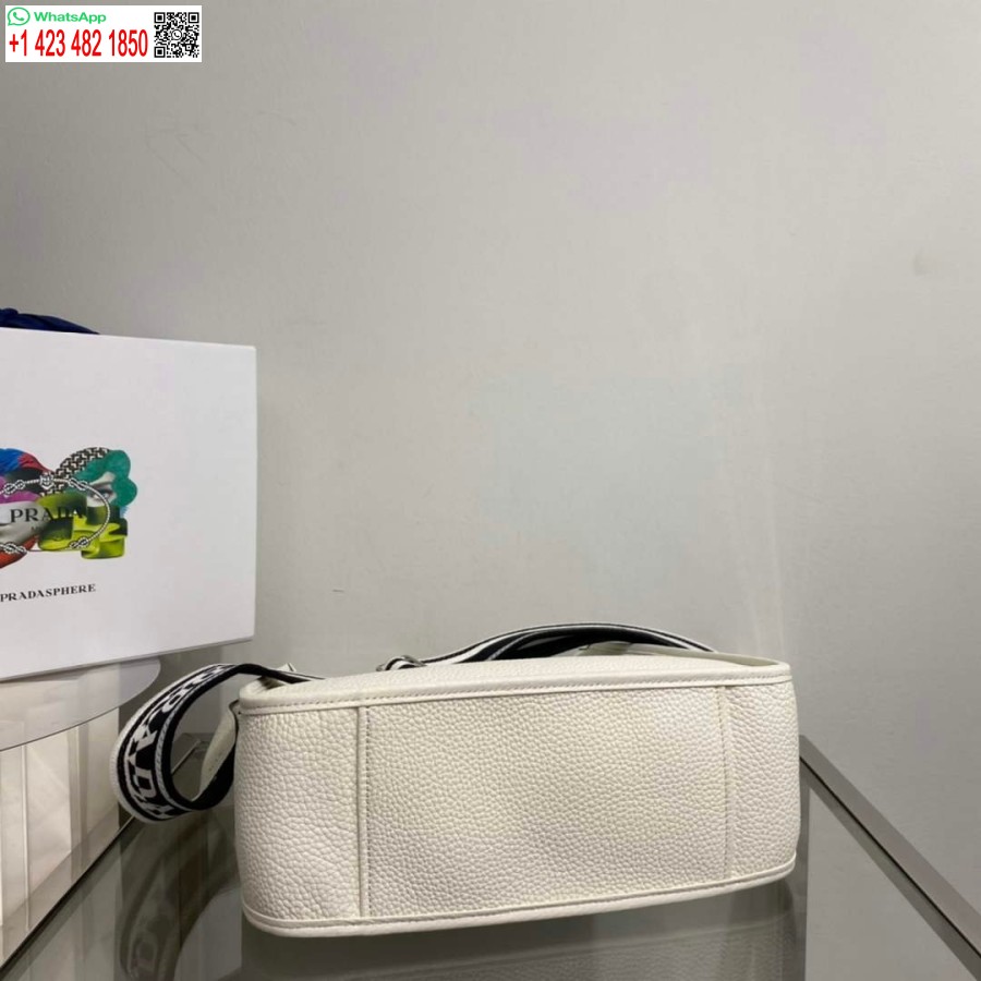 Replica Prada Nahkainen Hobo Laukku 1bc073 Valkoinen