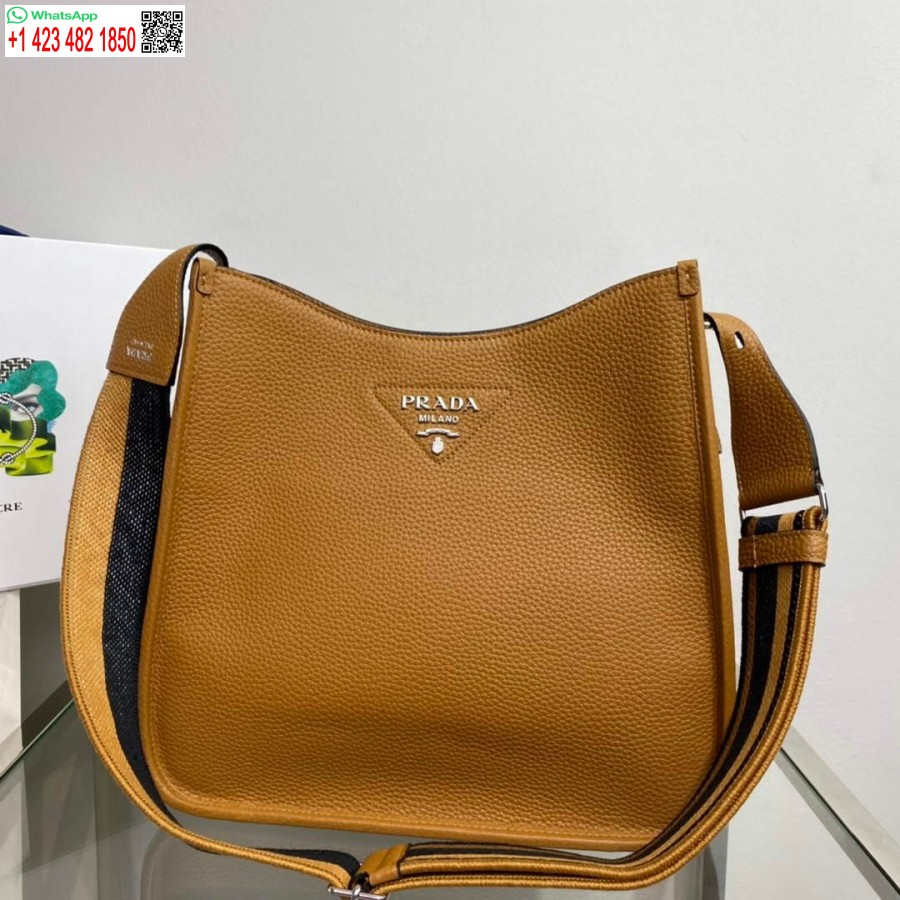 Replica Prada Nahkainen Hobo Laukku 1bc073 Tan