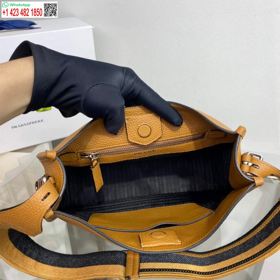 Replica Prada Nahkainen Hobo Laukku 1bc073 Tan
